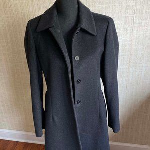 VINTAGE 1990s grey mid length wool coat Anne Klein